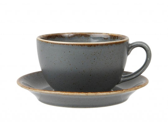 Porcelite Storm Bowl Shaped Cup/Saucer - Kitchway.com