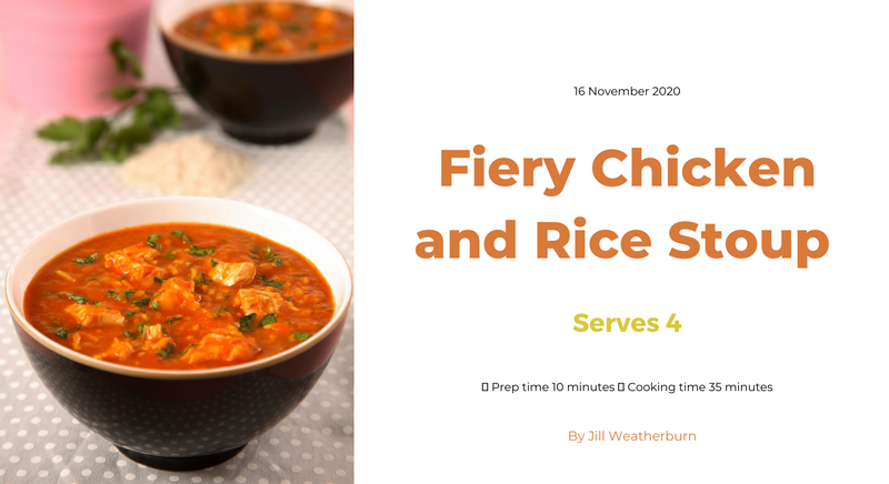 Fiery Chicken and Rice Stoup 