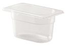 1/9 One  Ninth Size Polypropylene Gastronorm Container