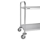 Vogue Stainless Steel 2 Tier Clearing Trolley Small