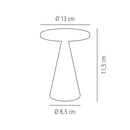 Mini Gold Table Lamp Cone Shaped 13cm x 11.5cm / 5″ x 4 ½″  (H)