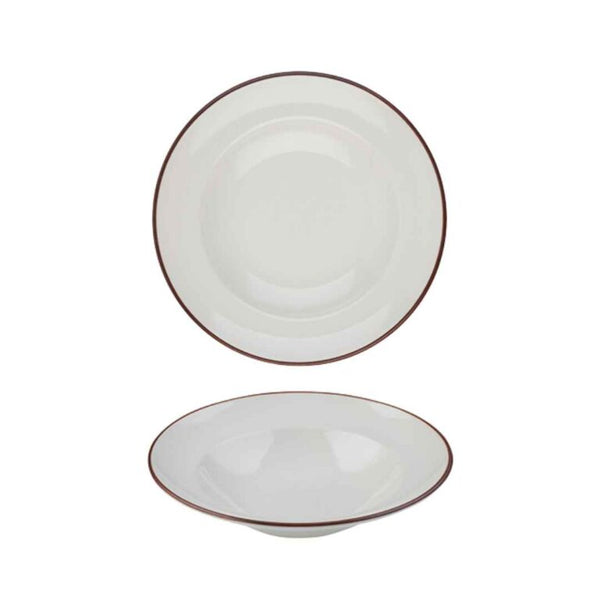 Modest Brown Pasta Plate 25cm / 9 ¾" - 420ml /  17 ¾oz - Pack of 12