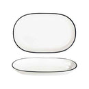 Modest Black Oval Platter 28 x 18cm / 11" x 7" - Pack of 6