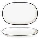 Modest Black Oval Platter 33 x 21cm / 13" x 8 ¼" - Pack of 6