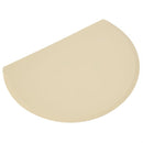Beige half-circle object on a white background