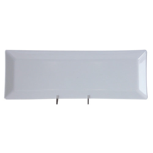 Klassische weiße rechteckige Melaminplatte 381 mm x 135 mm – 12er-Packung