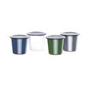 Olympia Emaille-Becher, Grau, 310 ml, 6 Stück