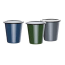 Olympia Emaille-Becher, Grau, 310 ml, 6 Stück