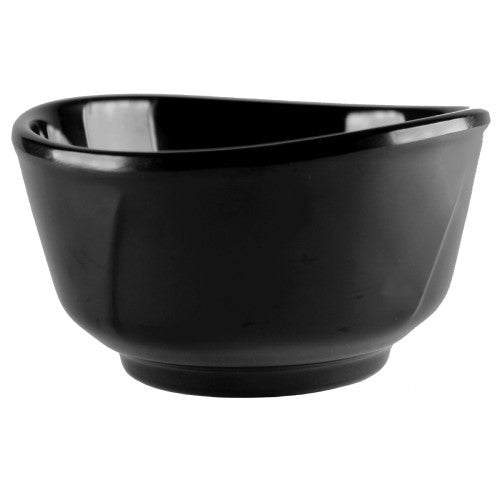 Klassische runde schwarze Melaminschüssel 325 ml / 11 oz – 12er-Packung