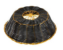 Round Basket Black with Gold Trim (7908)