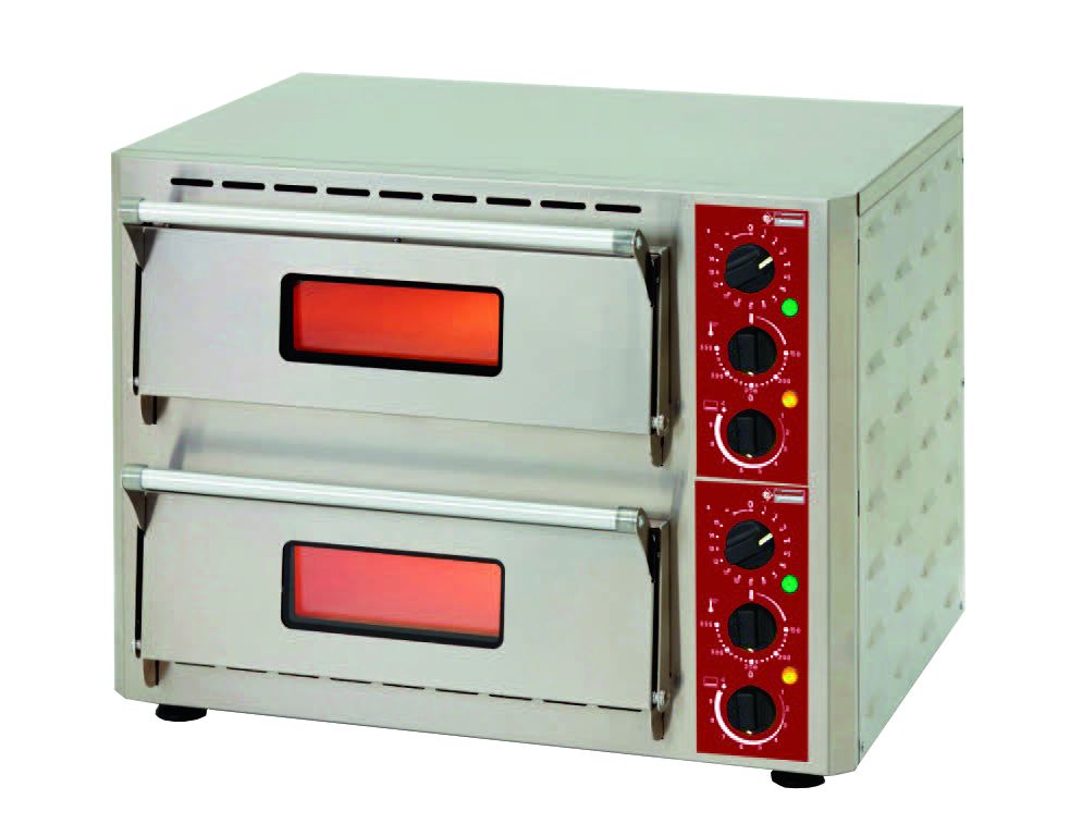 Diamond PIZZA-QUICK/43-2C Electric Twin Deck Pizza Oven, 2 x 1 Pizzas 430mm