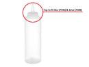 Replacement Bottle Tops Clear PK12 (Fits 8oz & 12oz) (8508)