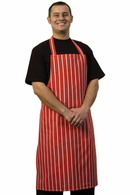Butchers Stripe Red Bib Apron