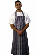 Nylon Blue White Stripe Bib Apron