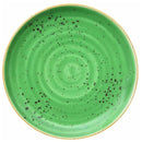 Java Decorated Coupe Plate Eden Green 21cm - Pack of 6