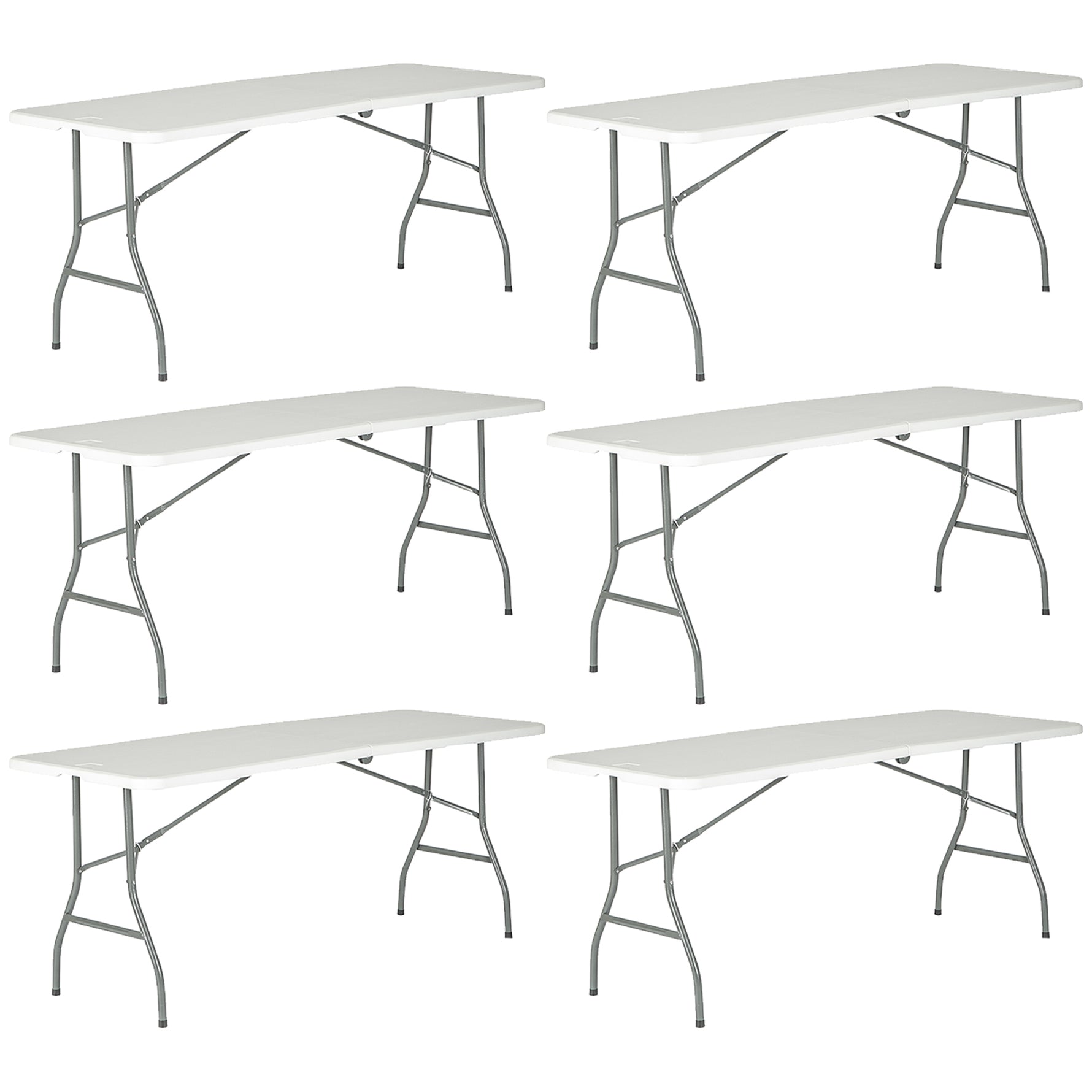 Plastic Centre Trestle 6ft Folding Table – Pallet of 28