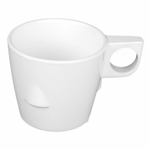 Stackable White Melamine Cup - Pack Of 12