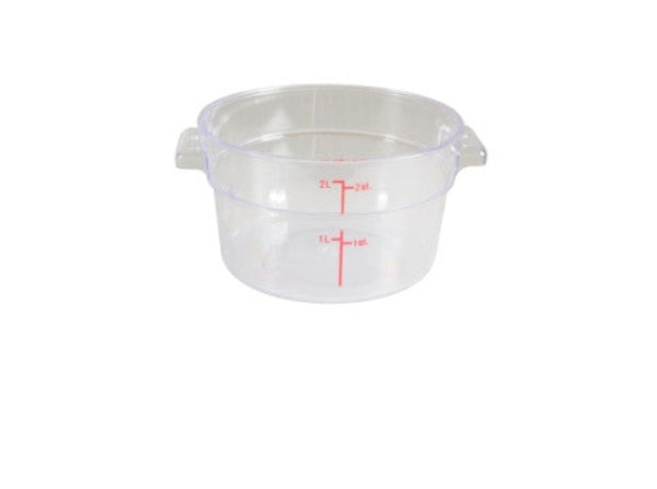 1.9Litre Polycarbonate Round Food Storage Container Clear