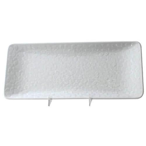 Classic White Rectangular Melamine Plate -12/Pack - Kitchway.com