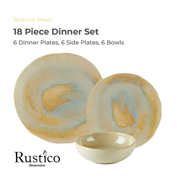Rustico Pearl 18-teiliges Tafelservice
