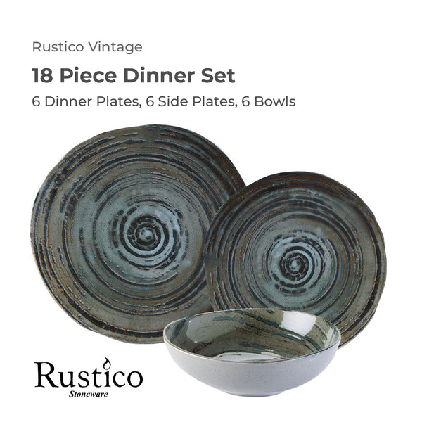 Rustico Vintage 18 Piece Dinner Set