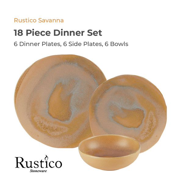 Rustico Savanna 18-teiliges Tafelservice
