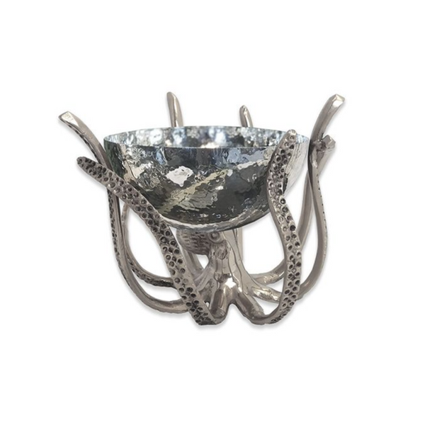 Mini Octopus Stand and Hammered Stainless Steel Bowl