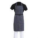 Whites Butchers Stripe Bib Aprons Blue/White (5 Pack)