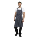 Whites Butchers Stripe Bib Aprons Blue/White (5 Pack)