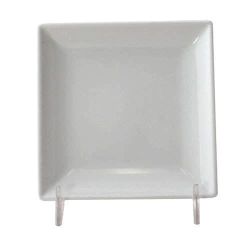 Classic White Square Melamine Plate-12/case - Kitchway.com