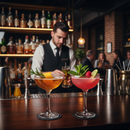 Champagne saucers with cocktails