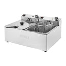Buffalo Twin Tank Twin Basket 2x5Ltr Countertop Fryer 2x2.8kW