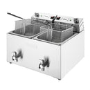 Buffalo Double Electric Fryer with Timer 2x8Ltr