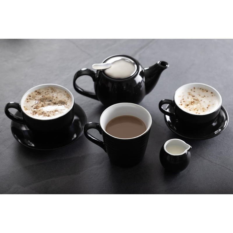 Olympia Cafe Aroma Mug Black - 230ml (Pack of 6)