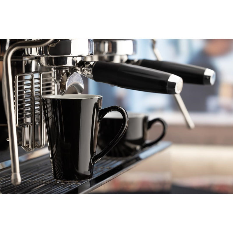 Olympia Cafe Latte Cup Black - 340ml 11.5fl oz (Pack of 12)