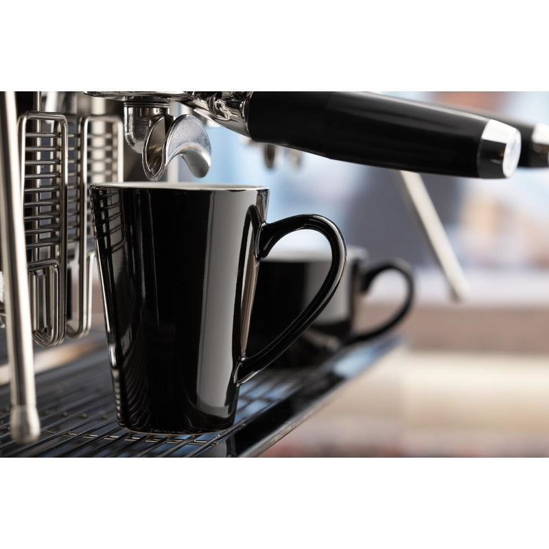 Olympia Cafe Latte Cup Black - 340ml 11.5fl oz (Pack of 12)