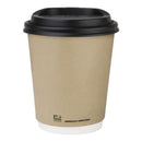 Fiesta Compostable Coffee Cups Double Wall 227ml / 8oz (Pack of 25)