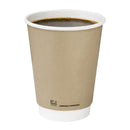 Fiesta Compostable Coffee Cups Double Wall 340ml (Pack of 25)