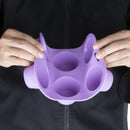 Hygiplas Flexible Silicone Six Hole Purple Muffin Pan