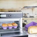 Hygiplas Flexible Silicone Six Hole Purple Muffin Pan