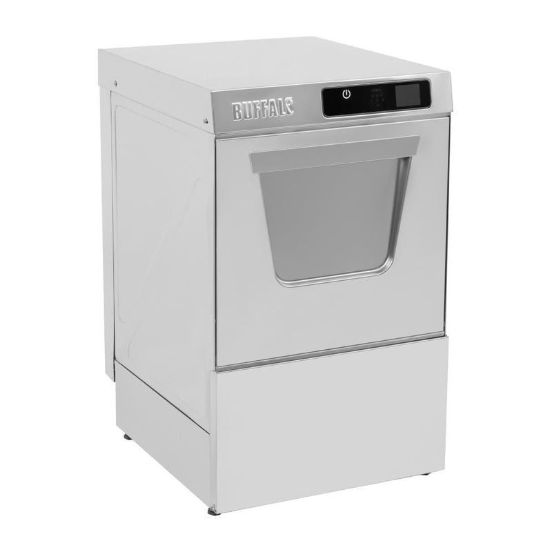 Buffalo Digital Undercounter Glass Washer with Drain Pump 400mm Basket 2.9kW