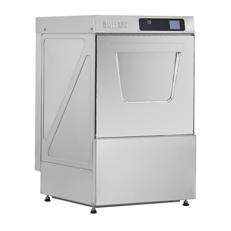 Buffalo Digital Undercounter Glass Washer with Drain Pump 400mm Basket 2.9kW