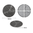 Bolero Fibre Glass Round Table Top Dark Granite Effect 580mm