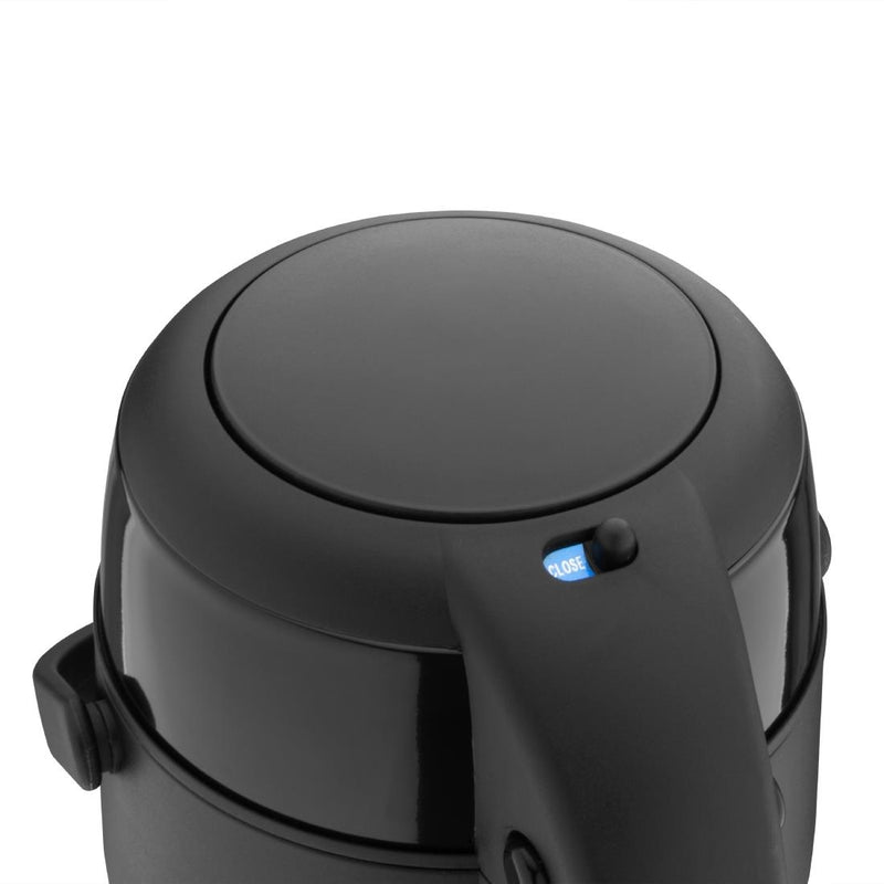 Olympia Pump Action Stainless Steel Double Wall Airpot Black