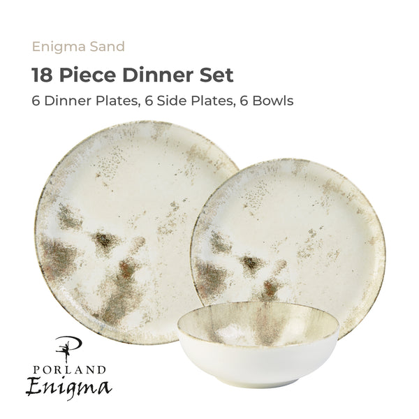Enigma Sand 18 Piece Dinner Set