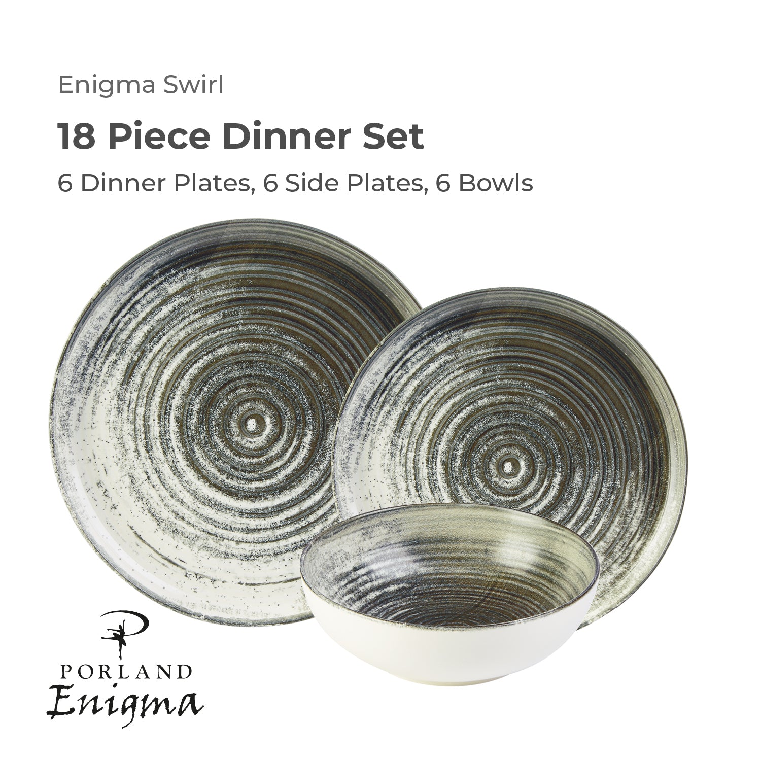 Enigma Swirl 18 Piece Dinner Set