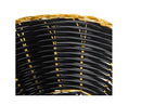 Oval Basket Black with Gold Trim (7907)