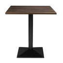 Bolero Complete Table Square Dark Wood Effect 700mm