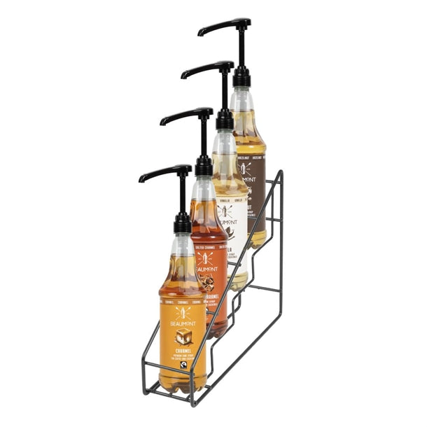 Olympia Syrup Bottle Stand Black Wire 400x105x320mm