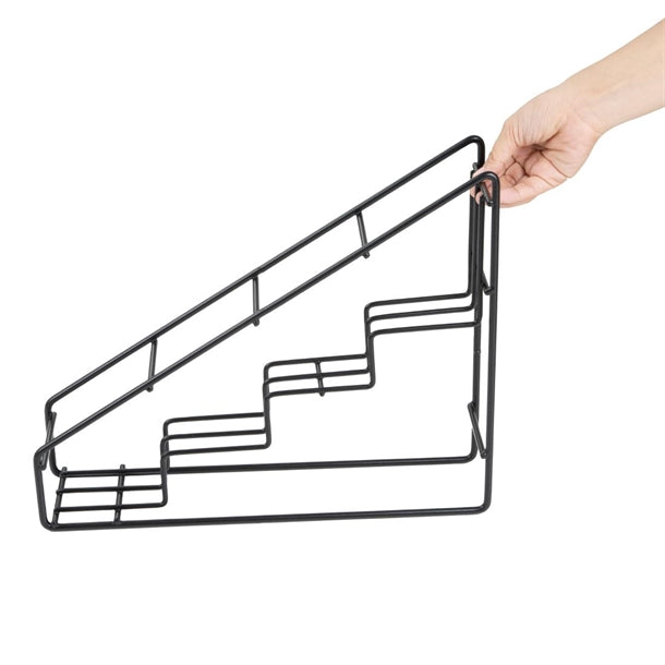 Olympia Syrup Bottle Stand Black Wire 400x105x320mm